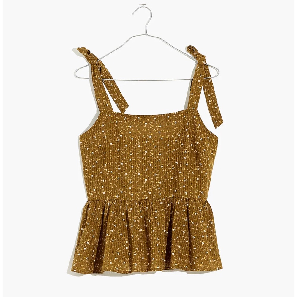 Madewell Rosalie Tie-Strap Top in Daisy Stitch